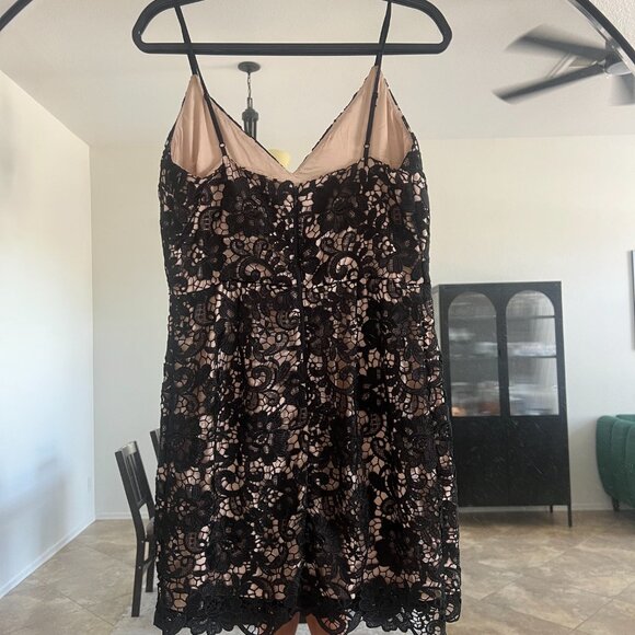 Express Black Lace Sheath Mini Dress - Picture 3 of 4